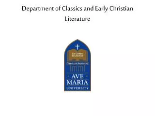 Department of Classics and Early Christian Literature