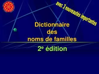 Dictionnaire des noms de familles