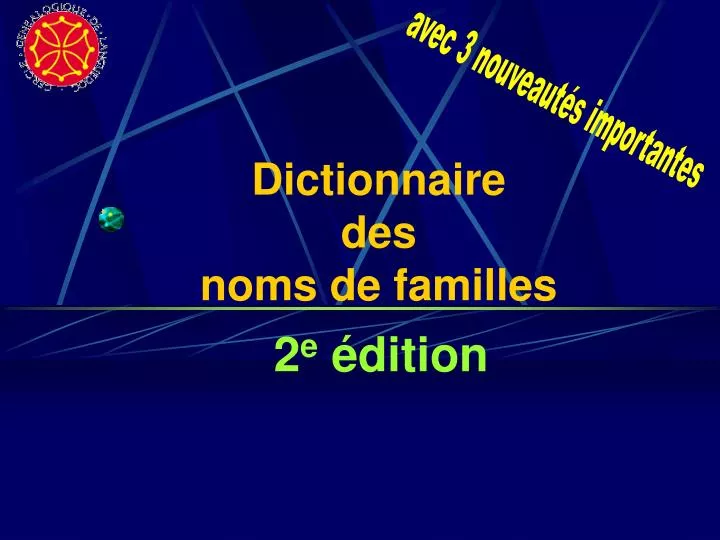 dictionnaire des noms de familles