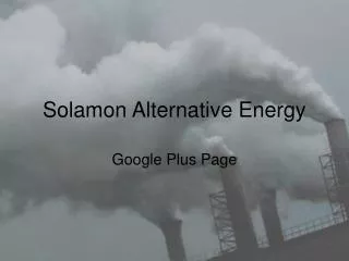 Solamon Alternative Energy - Google Plus