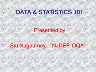 data statistics 101