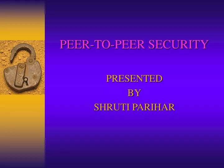 peer to peer security