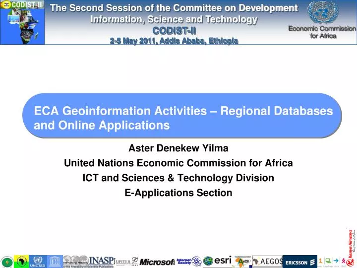 eca geoinformation activities regional databases and online applications