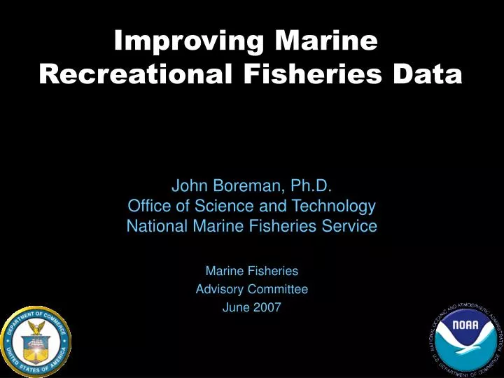 improving marine recreational fisheries data