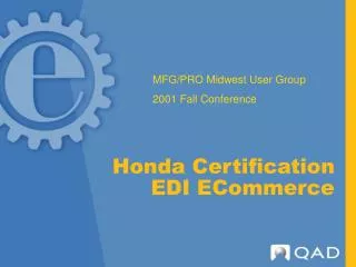 Honda Certification EDI ECommerce
