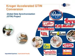 Kroger Accelerated GTIN Conversion