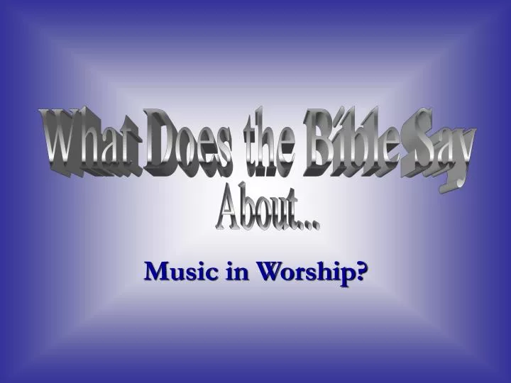 music in worship