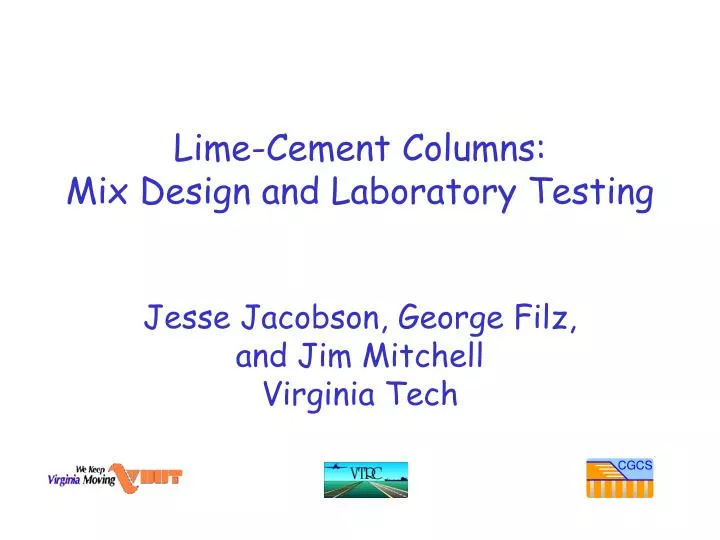 lime cement columns mix design and laboratory testing
