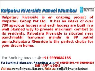 Kalpataru Riverside Apartment Panvel Mumbai @ 09999684166