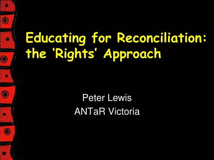 educating for reconciliation the rights approach