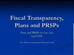 Fiscal Transparency, Plans and PRSPs