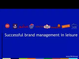 Successful brand management in leisure