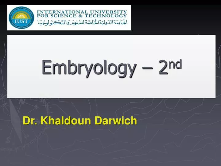 embryology 2 nd