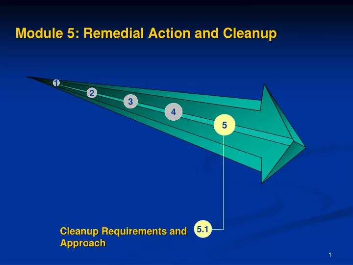 module 5 remedial action and cleanup
