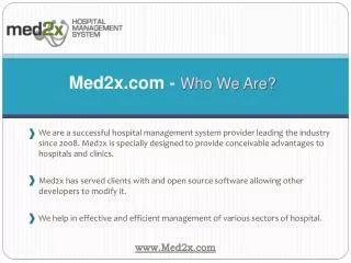 Hospital Information Software - Med2x
