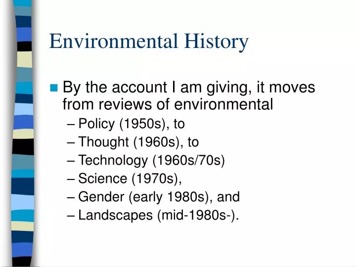 environmental history