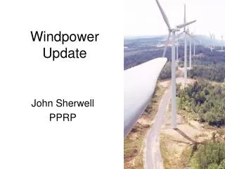 Windpower Update