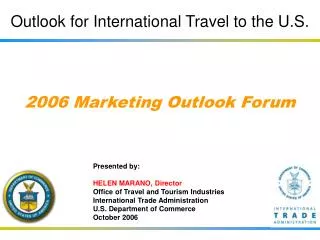 Outlook for International Travel to the U.S.
