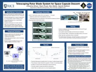 Telescoping Rotor Blade System for Space Capsule Descent Christina Ghosn, Ryan Kruse, Alex Marks, Garrett Stafford