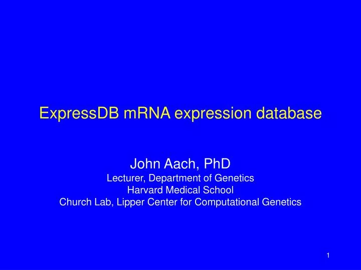 expressdb mrna expression database