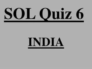 SOL Quiz 6