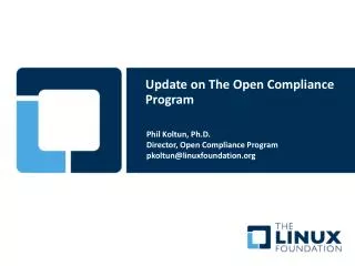 Update on The Open Compliance Program