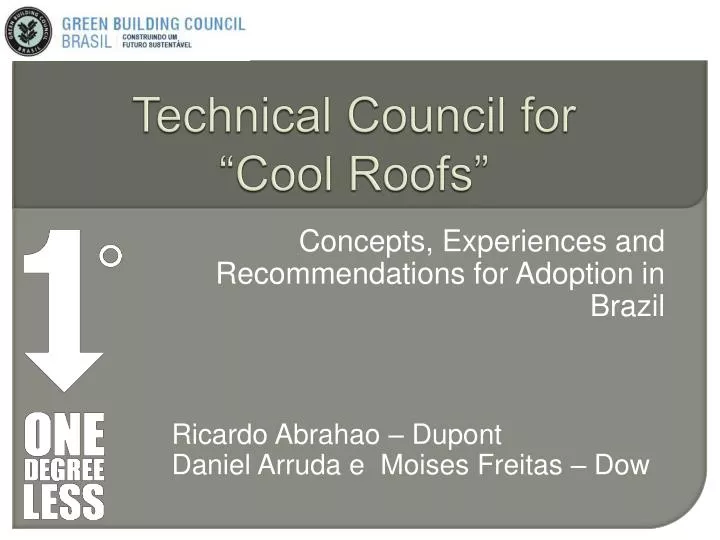 technical council for cool roofs