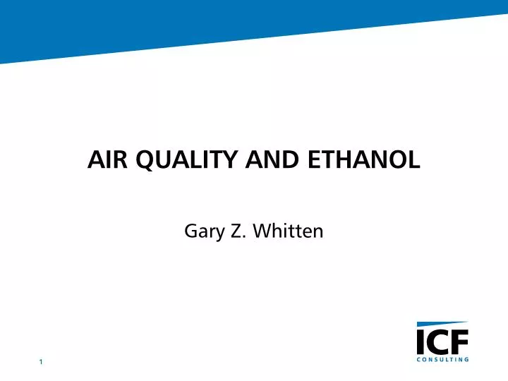 air quality and ethanol