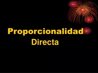 proporcionalidad