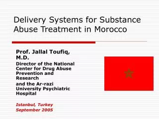 Delivery Systems for Substance Abuse Treatment in Morocco