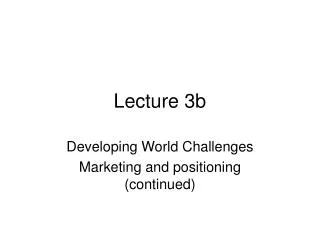Lecture 3b