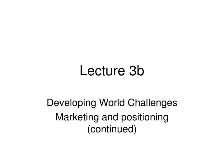 lecture 3b