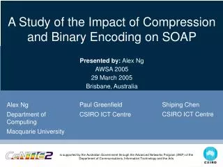 A Study of the Impact of Compression and Binary Encoding on SOAP