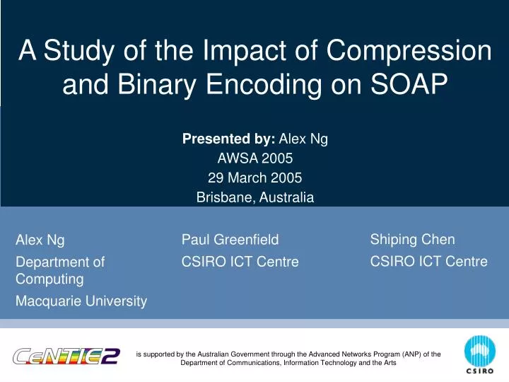 a study of the impact of compression and binary encoding on soap
