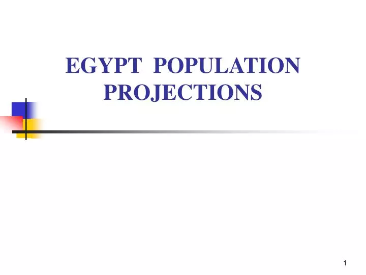 egypt population projections