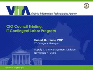 CIO Council Briefing: IT Contingent Labor Program