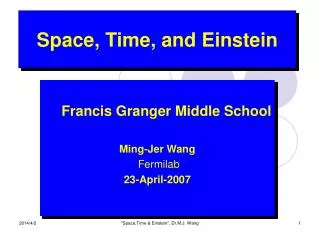 Space, Time, and Einstein
