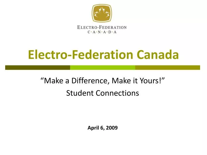 electro federation canada