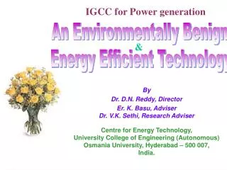 IGCC for Power generation