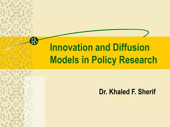 innovation and diffusion models in policy research