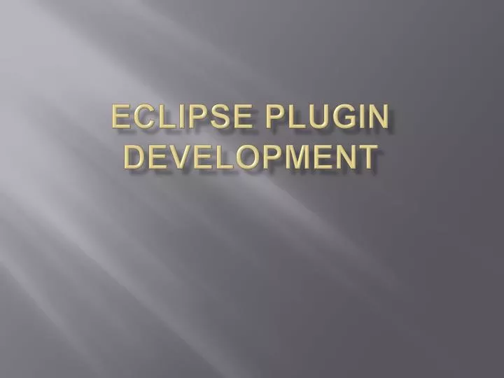eclipse plugin development