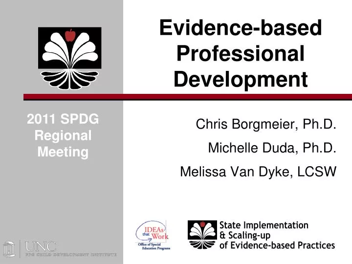 evidence based professional development