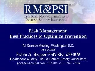 Risk Management: Best Practices to Optimize Prevention