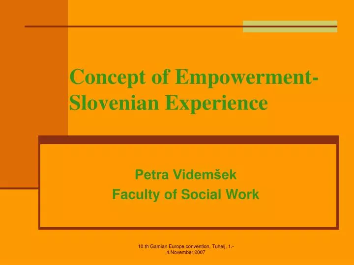concept of empowerment slovenian experience