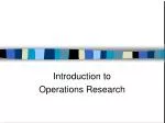 Introduction to Operations Research - slide 1