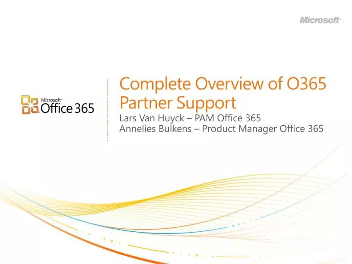 complete overview of o365 partner support