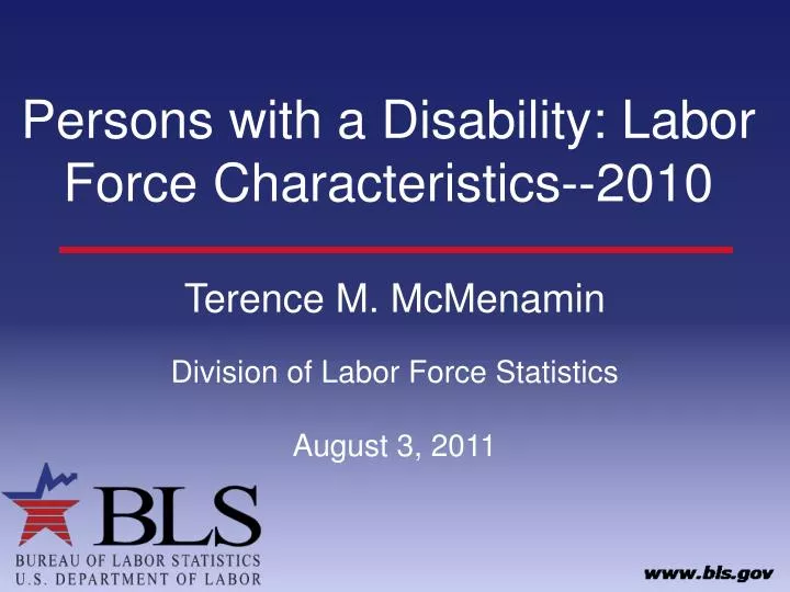 persons with a disability labor force characteristics 2010