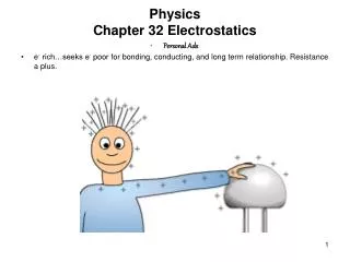 Physics Chapter 32 Electrostatics