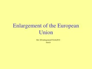 Enlargement of the European Union
