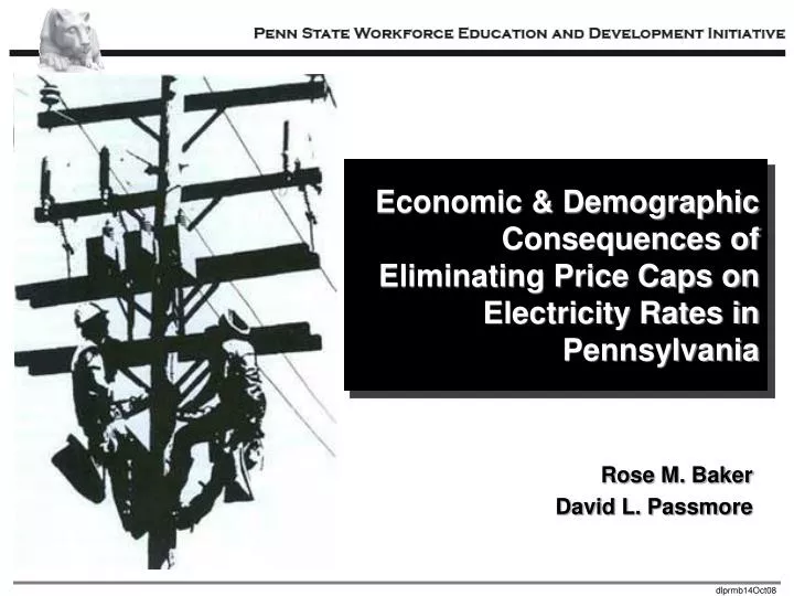economic demographic consequences of eliminating price caps on electricity rates in pennsylvania